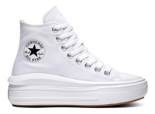 Tenis Converse Botas Chuck Taylor All Star Move Mujer-blanco