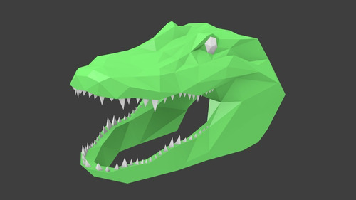 Papercraft Plantilla Cocodrilo Cabeza