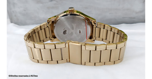 Relógio Technos Masculino Classic Steel 2115mzr/1p Cor da correia Dourado Cor do bisel Dourado Cor do fundo Preto