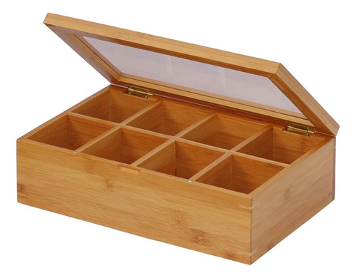 Caja De Té De Bambú, 12 Pulgadas, Natural