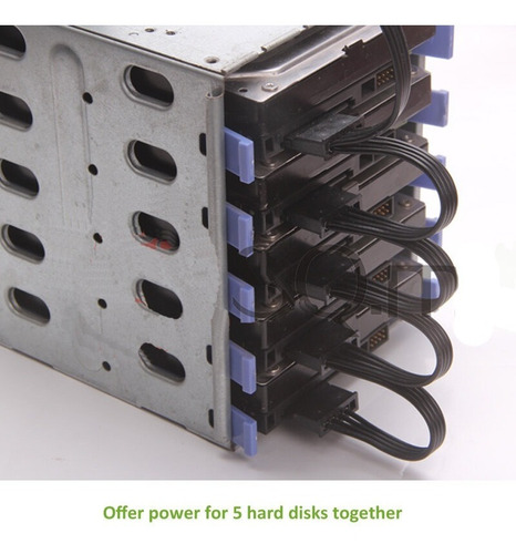 Cabo Extensor De Energia Ide Molex Com 5 Sata 15 Pinos Chia