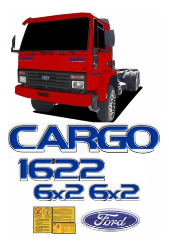 Kit Adesivos Compatível Ford Cargo 1622 6x2 Caminhão Kit41 Cor PADRÃO