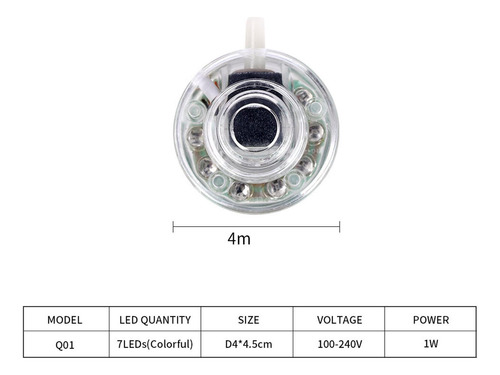 Acuario Luces Led Burbuja De Aire Tanque De Peces Cambio De