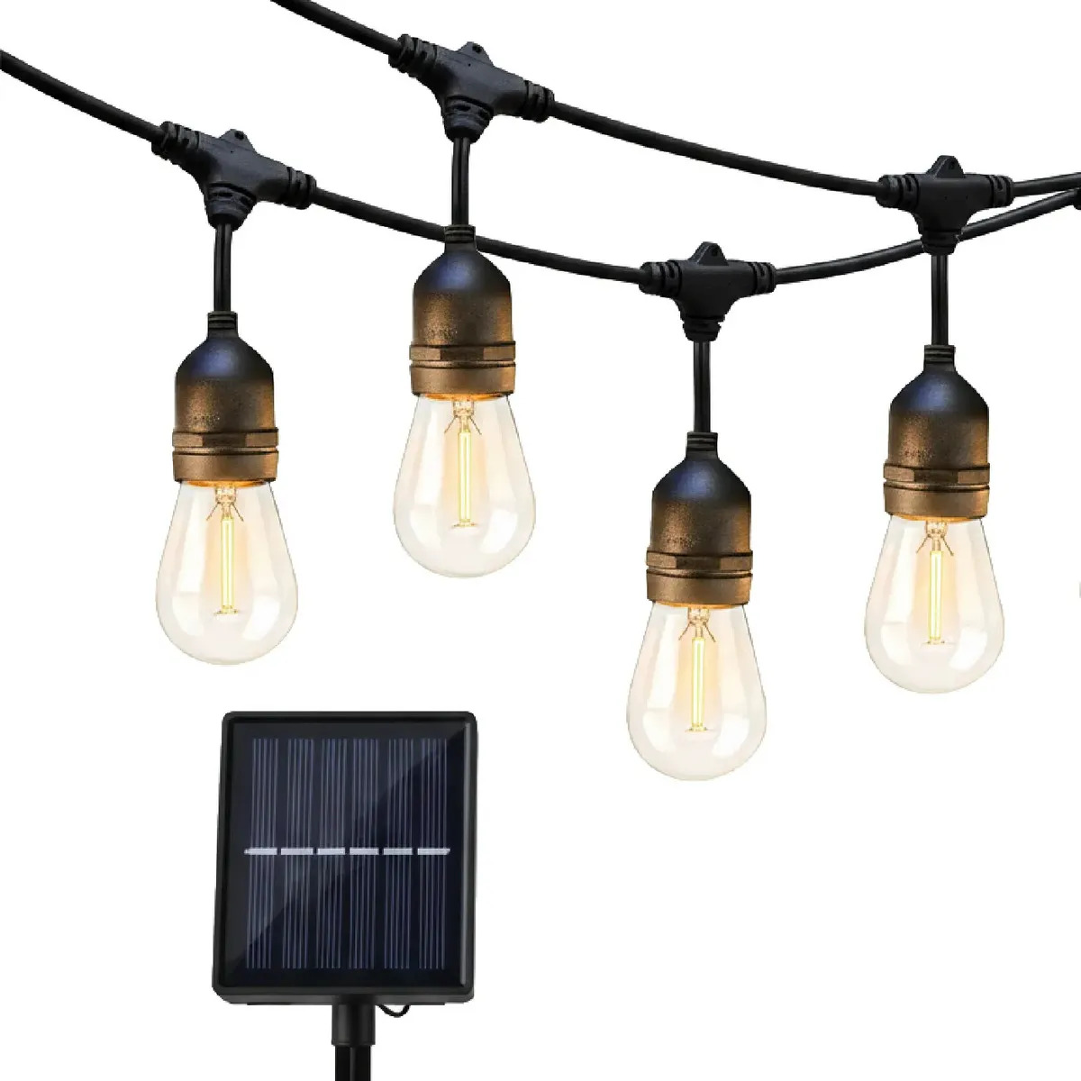 Guirnalda Solar Maxwell 10m Luces Exterior Terraza Impermeab Amarillo