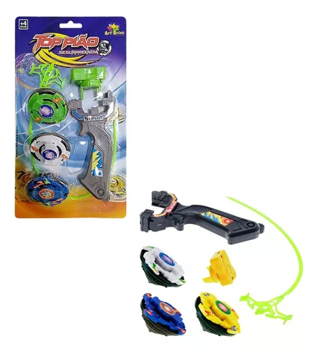 BRINQUEDO - Lote de 3 peões Beyblade com lançadores. Ma