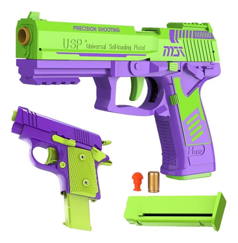 Pistola Usp Juguete Fidget Antiestrés Zanahoria Cartucho 3d