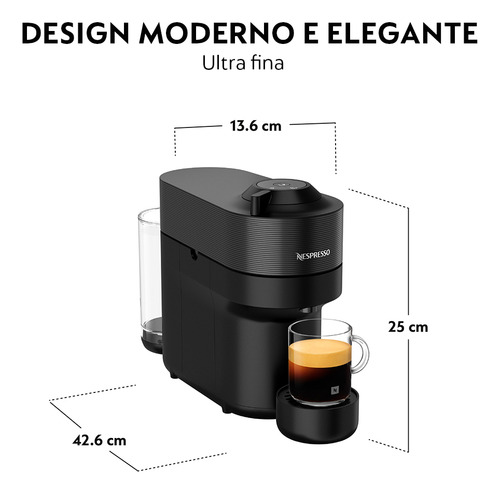Cafeteira Nespresso Vertuo Pop Preto Clássico Preto