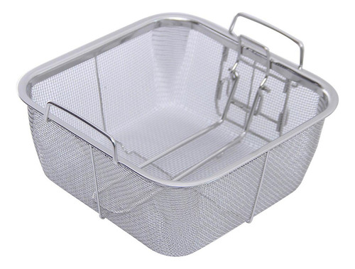 2 Cestas Para Freidora De Acero Inoxidable, Soporte Cuadrado