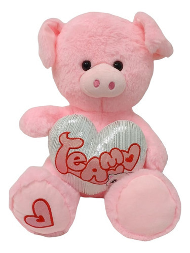 Peluche Chanchito Cerdo Cerdito Pig Con Corazon 32 Cm