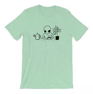 Playera Blusa Unisex Extraterrestres Alien Cultiva Cannabis