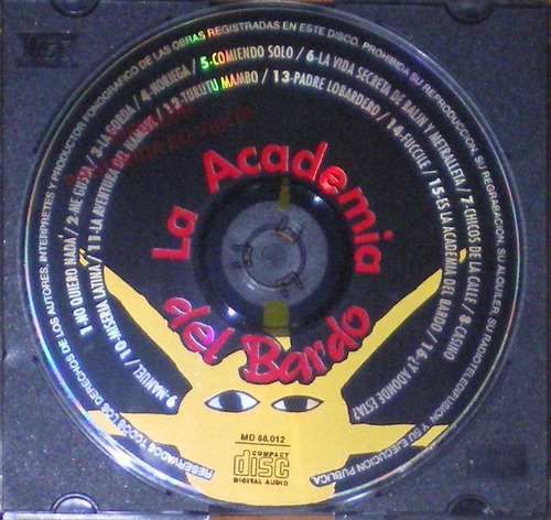 La Academia Del Bardo (1995) Cd Promo Sin Tapa Ex 