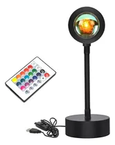 Comprar Luminária Por Do Sol Luz Noturna Projetor 16 Cores  Sunset  