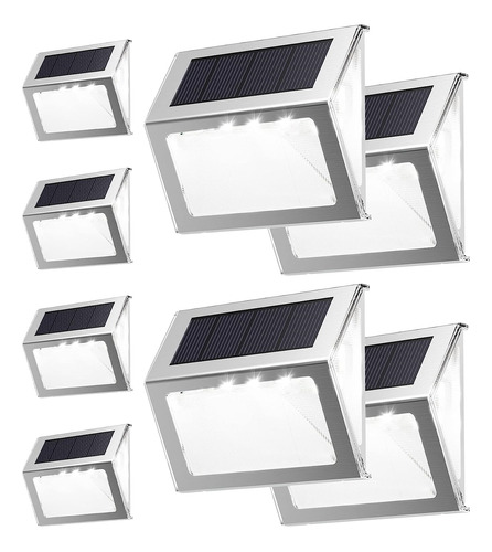 Jackyled 7 Led Led Solar Solar 8 Pack, Luces De Cerca Solar