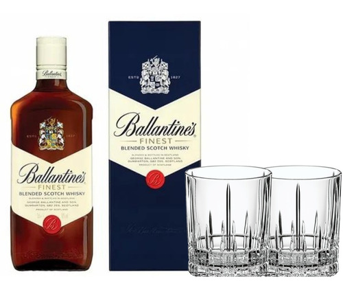 Whisky Ballantine's Finest Blended 750ml + 2 Vasos - Zb
