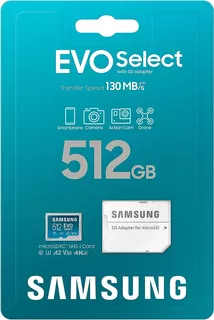 Samsung Micro Sd 512 Gb Evo Select Uhs-i U3 130mb/s