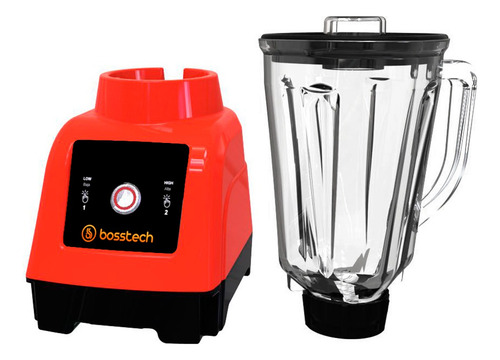 Licuadora Bosstech Licuadoras BS-950-G-B4-R roja con vaso de vidrio