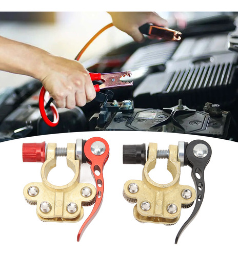 1 Par De Conectores De Terminales De Batería De Coche, Color