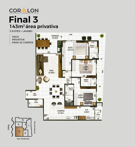 Imagem 10 de 10 de Apartamento 2 Dormitórios Para Venda Em Praia Grande, Canto Do Forte, 1 Dormitório, 2 Suítes, 1 Banheiro, 1 Vaga - Ap00302_1-1943072