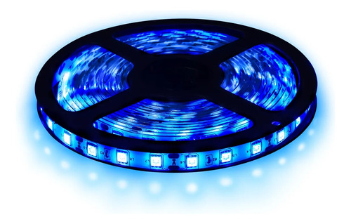 Fita Led Azul 5 Metros 3528 C/ Silicone