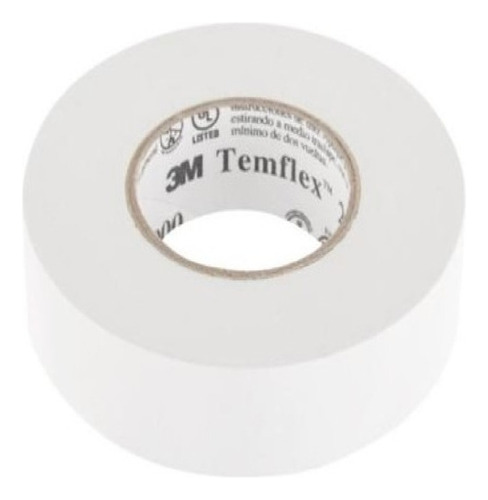 Cinta Aisladora Pvc 1500 Temflex 3m 18mmx10mt Unidad Blanco 