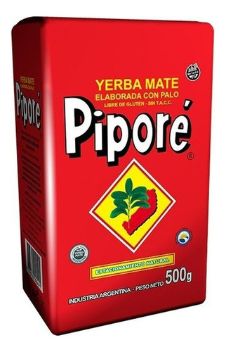 Yerba Mate Pipore Tradicional Prensada 500g