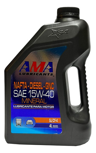 Aceite Ama 15w40 Mineral Nafta/diesel Bidón 4lts Nany Motos