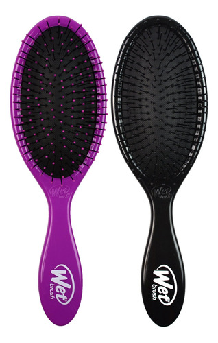 Peines P/ Cabello Wet Brush Desenredantes, Púrpura Y Negro