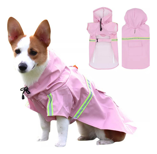 Jjj Xl Impermeable Para Perro Con Capucha Y Rayas