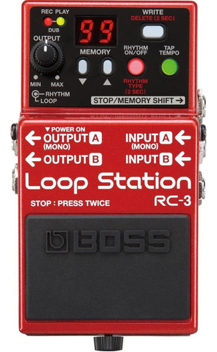 Pedal Boss Loop Station Rc-3 3 Horas De Grabacion 