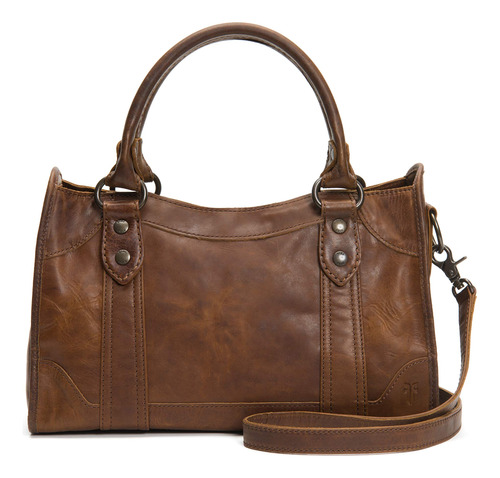 Frye Melissa - Bolso De Cuero Con Cremallera, Marron Oscuro