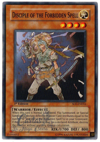 Disciple Of The Forbidden Spell Yu-gi-oh! 1st Edition