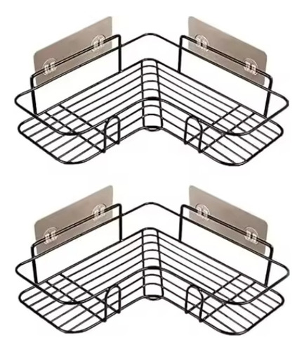 Organizador Esquinero Baño X 2 Adhesivo Set Acero Inoxidable