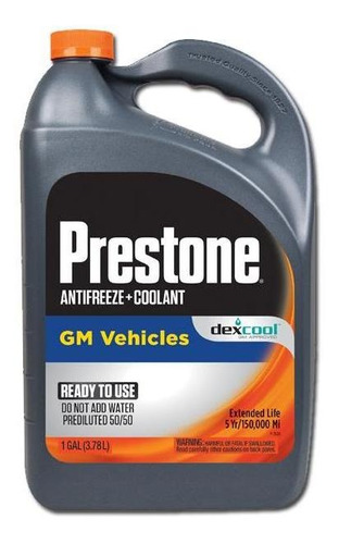 Prestone Gm Dexcool Extended Life Antifreeze/coolant 50/50