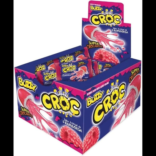 Chicle Croc Relleno Sabor Frambuesa 40 Unidades 172g