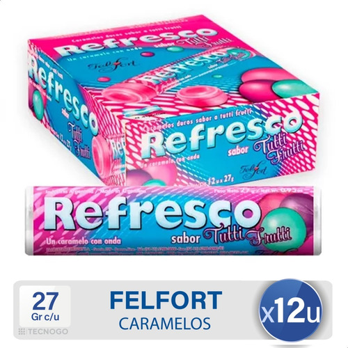 Pastillas Felfort Refresco Tutti Frutti Caramelo X12 Unid