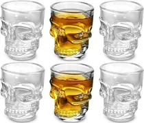 Comprar Vaso Para Whisky Ron Calavera 290 Ml X 6 Unidades Licor 15oz Color Vidrio