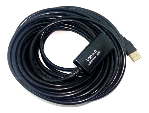 Extensor Repetidor Usb 15 Metros Preto