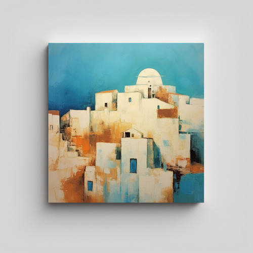 20x20cm Lienzo Decorativo Majestuosas Santorini - Alta Resol