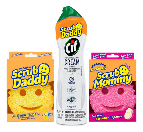 Limpiador En Crema Multiusos Cif & Scrub Daddy & Scrub Mommy