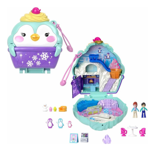 Polly Pocket Muñecas Y Juego De Juguete Viaje Pinguino