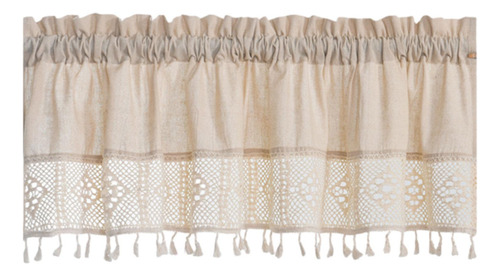 3 Cortinas De Arpillera Con Bolsillo Para Varillas, Cortinas