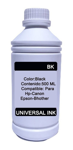 Medio Litro De Tinta Para Sistema Continuo Canon/hp