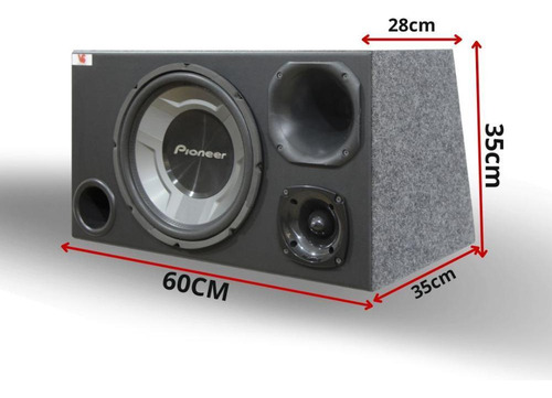 Caixa Trio Pioneer 12 + Tweeter + Driver + Módulos Stetsom