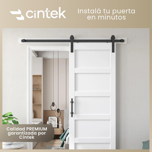 Kit Puerta Corrediza Granero Riel 1.60 Metros Cintek