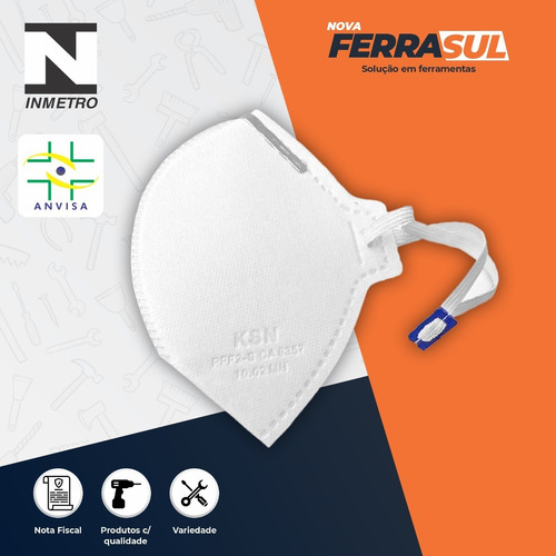 Imagem 4 de 7 de Máscara Hospitalar Ksn - Pff2 N95 Kit C/ 10 Und