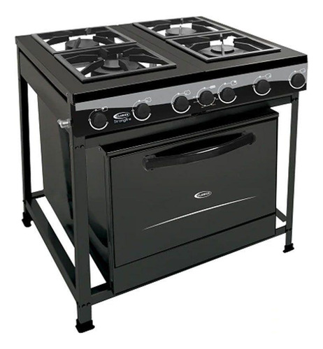 Fogão Clarice 4 Bocas Com Forno Semi Industrial Preto