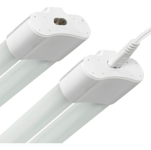 Lámpara Led De Sobreponer En Techo 2x18w Illux Tl-3418 Estructura LUZ FRIA 6500K