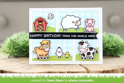 Imagem 2 de 4 de Lawn Fawn Hay There Clear Stamp And Coordinating Die Set