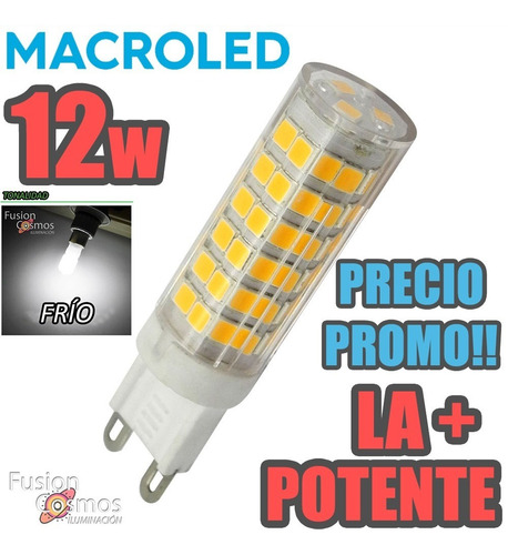 Lampara Led Bipin G9 12w Macroled Luz Cálida Fría $$ Promo!!