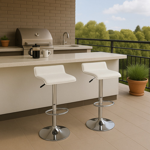 Pack 4 Sillas Piso Bar Altura Regulable Taburete
